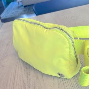 LuluLemon belt bag bright yellow